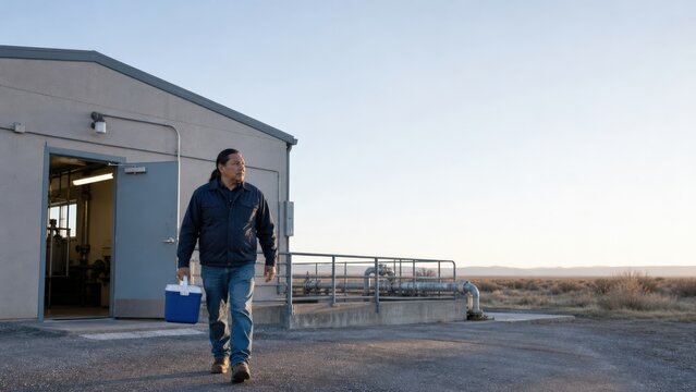 Forever Chemicals Middle Aged Native American Stocky Worker