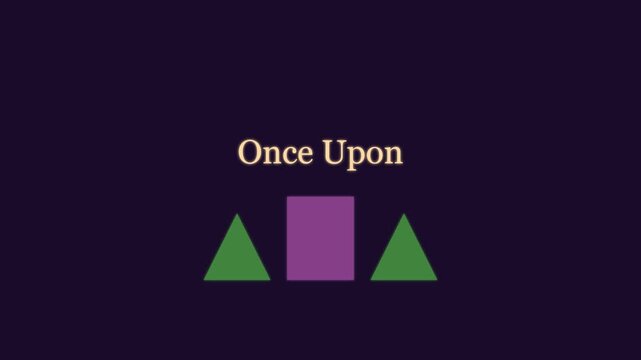 Once upon minimalist motion with geometric shapes and typography animation 4k motion typography