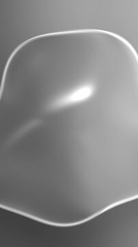 Cream Gray White Liquid Glass Gradient Motion Background, Smooth Flowing Liquid Glass Animation Seamless Loop, 4K