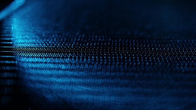 Cooling Radiator With Repeating Fins Displaying A Detailed Metallic Surface Pattern