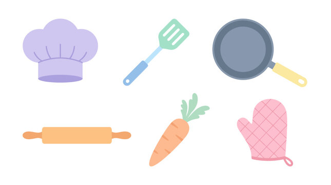 Whimsical Collection of Culinary Tools and Ingredients for Baking and Cooking Fun