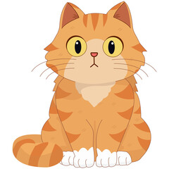 Cartoon Orange Tabby Cat Illustration © areative