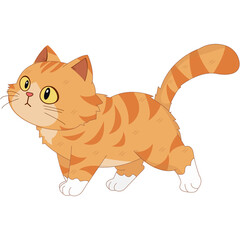 Cartoon Orange Tabby Cat Illustration © areative