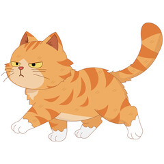 Cartoon Orange Tabby Cat Illustration © areative
