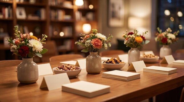 Elegant Table Setting for India's Independence Day Celebration with Floral Decor and Snacks