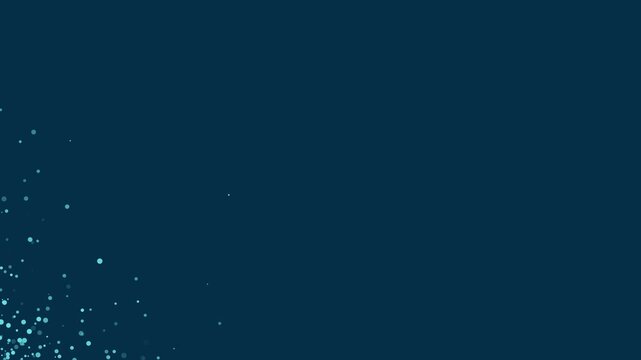 Abstract blue animation 4k background, with floating particles, and light bokeh, effect for digital motion