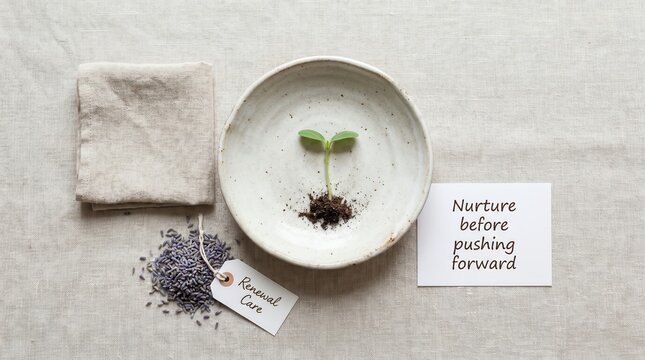 Nurturing Sprout Symbolizes Self Care for International Self Care Day