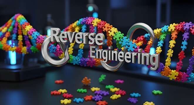 Reverse Engineering DNA Structure Made of Colorful Puzzle Pieces in Lab