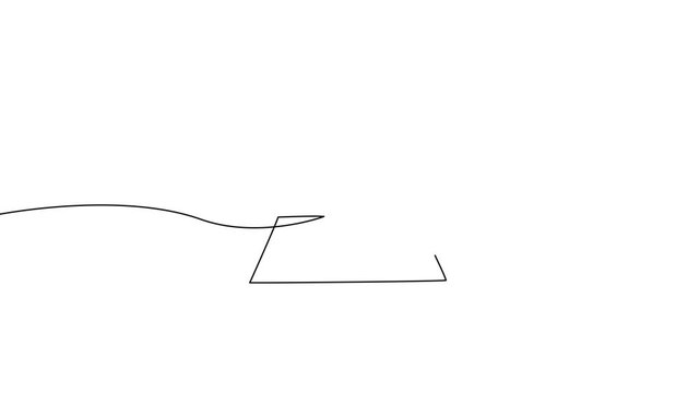 Paper Map Navigation Continuous Line Art Animation For Travel Planning