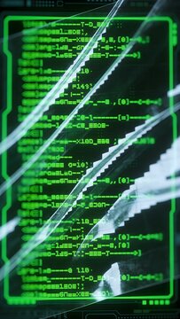 Glossy Transparent Plastic Screen Overlay with Electric Green Glowing Digital Matrix Code Pixelated Texture