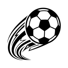 Soccer ball with motion streaks