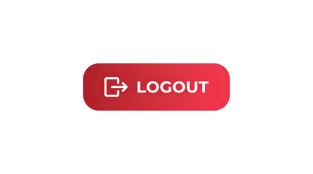 Red logout button with exit icon