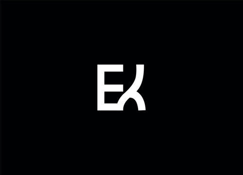 EK creative initial logo and letter logo