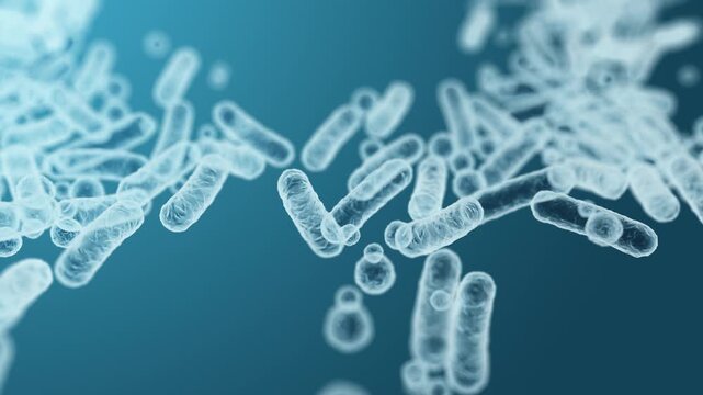Enterobacteriaceae, gram-negative rod-shaped bacteria, part of intestinal microbiome and causative agents of different infections, 3D rendering. Escherichia coli, Klebsiella, Enterobacter and other	