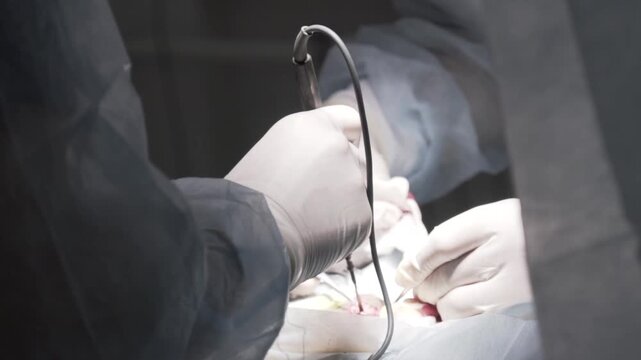 doctor with stethoscope surgery room