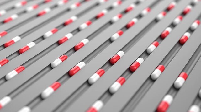 Capsule Conveyor 3D Animation for Pharmaceutical Industry and Healthcare