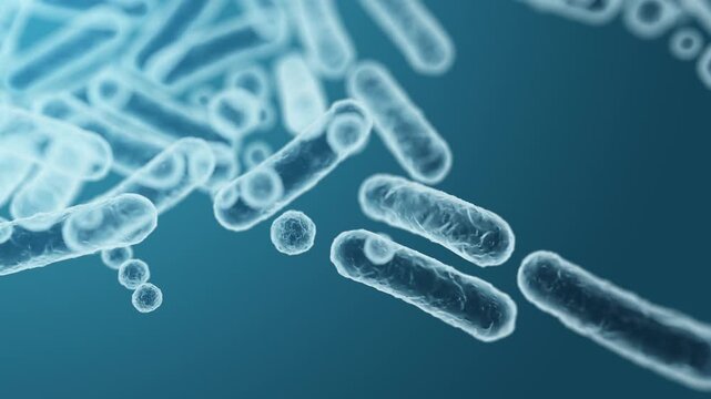 Enterobacteriaceae, gram-negative rod-shaped bacteria, part of intestinal microbiome and causative agents of different infections, 3D rendering. Escherichia coli, Klebsiella, Enterobacter and other	