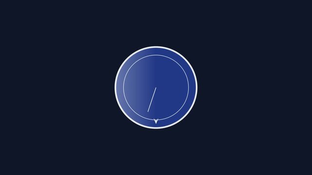 Minimalist circular loading progress bar animation on dark blue 4k background, circle
