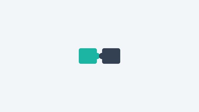 Minimalist motion featuring two squares merging into a circle for modern ui and abstract backgrounds animation 4k