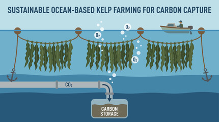 Sustainable Ocean-Based Kelp Farming for Carbon Capture © Bima
