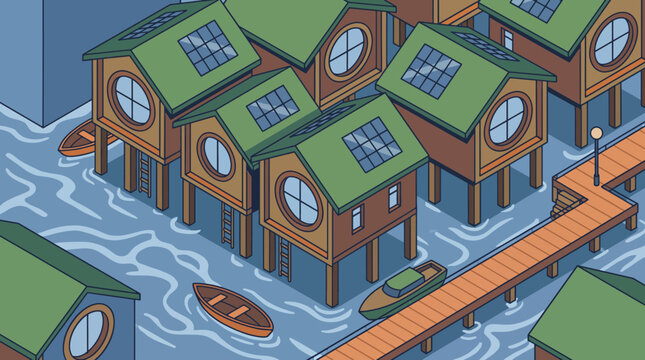 Climate-Resilient Architecture Designed for Flood-Prone Urban Area