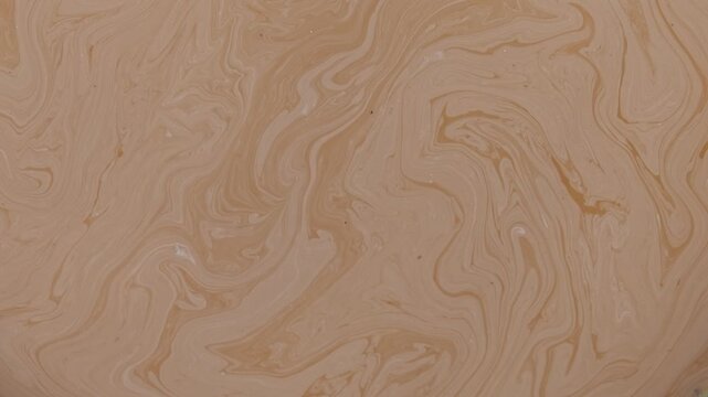 Abstract fluid acrylic painting background with beige and orange marble swirl pattern