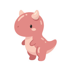 Baby Dinosaur Illustration in Cute Kawaii Cartoon Style © Felipe