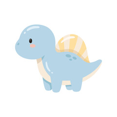 Baby Dinosaur Illustration in Cute Kawaii Cartoon Style © Felipe