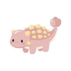 Baby Dinosaur Illustration in Cute Kawaii Cartoon Style © Felipe