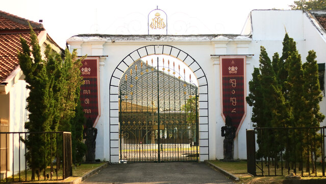 Surakarta, Indonesia - June 15, 2026: The main gate of Mangkunegaran Palace is located on the south side, facing the Ngarsopuro area.