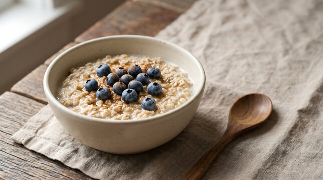 Clean Eating Diet Series with Healthy Blueberry Oatmeal Bowl 