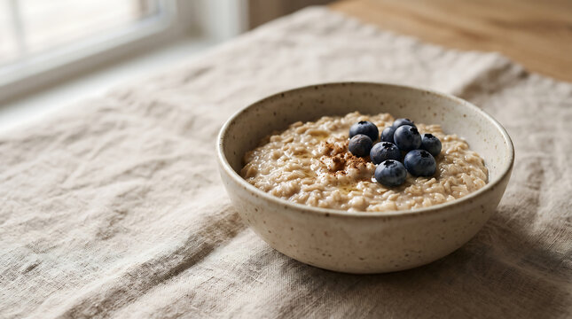 Clean Eating Diet Series with Healthy Blueberry Oatmeal Bowl 