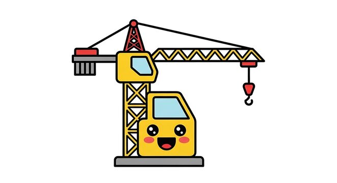 Cartoon house with robot and flying saucer.