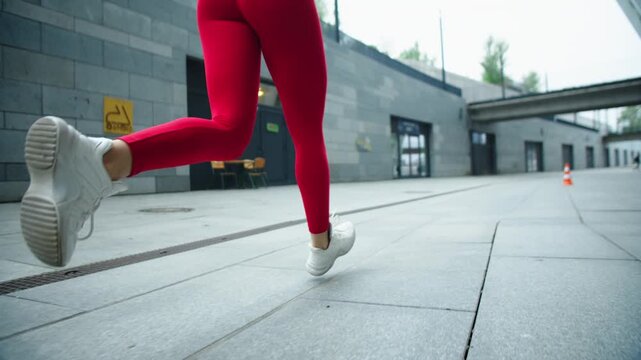 woman walking on the street in the city