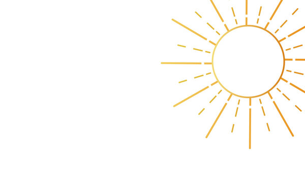 Golden Sunburst Vector Icon with Geometric Starburst Rays. Vector illustration