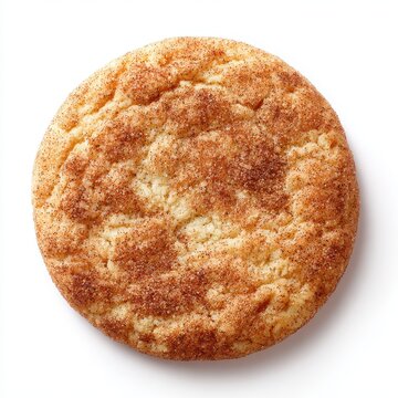 cookie dessert with cinnamon sugar coating isolated on a white background