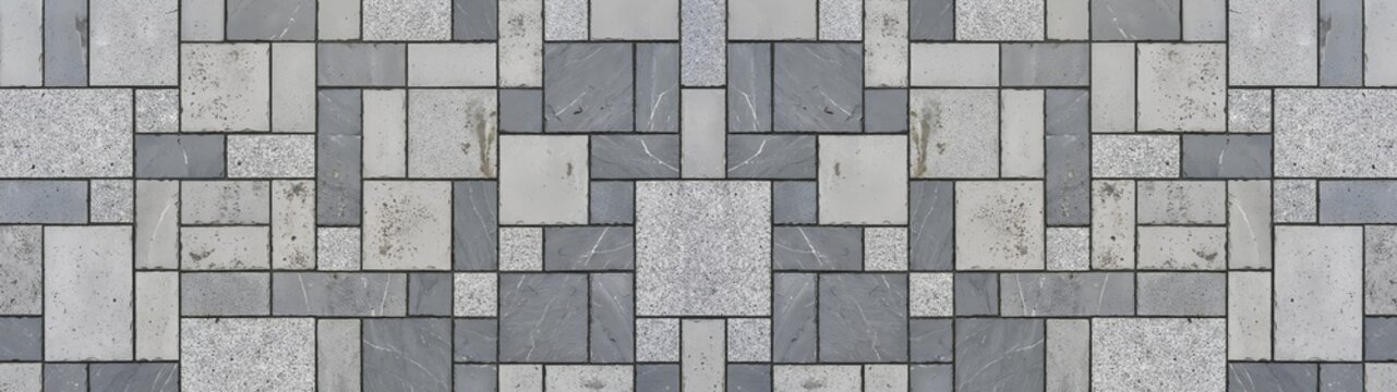 Gray Stone Tile Seamless Texture for Interior Wall Design