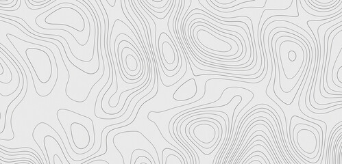 Topographic map contour lines vector background, abstract geographic line art pattern © wiwin