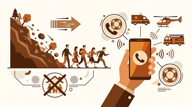Emergency response app for natural disaster evacuation and rescue