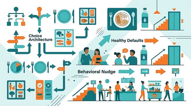 Behavioral nudge and choice architecture for healthy lifestyle design