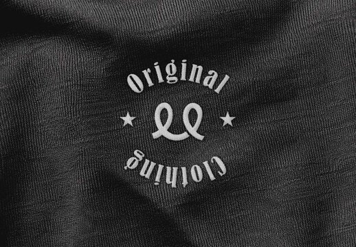Fabric Embroidery Logo & Text Effect
