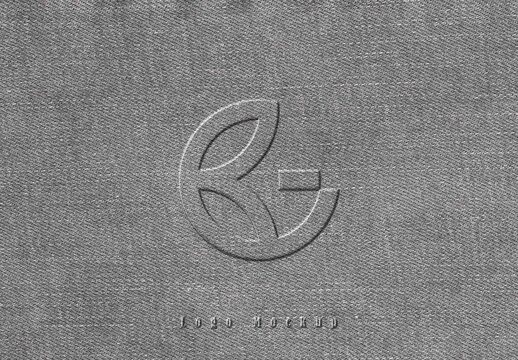 Grey Denim Embroidered Logo & Text Effect