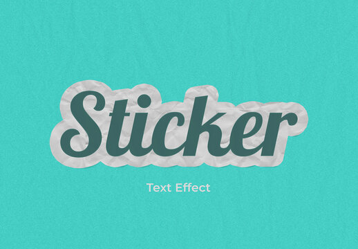 Paper Sticker Text Effect