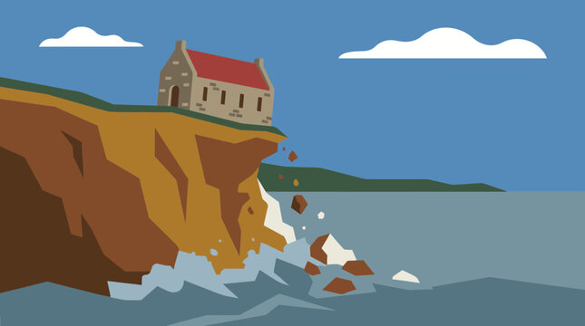 Coastal Erosion Threatening Cliff-Top Heritage Property