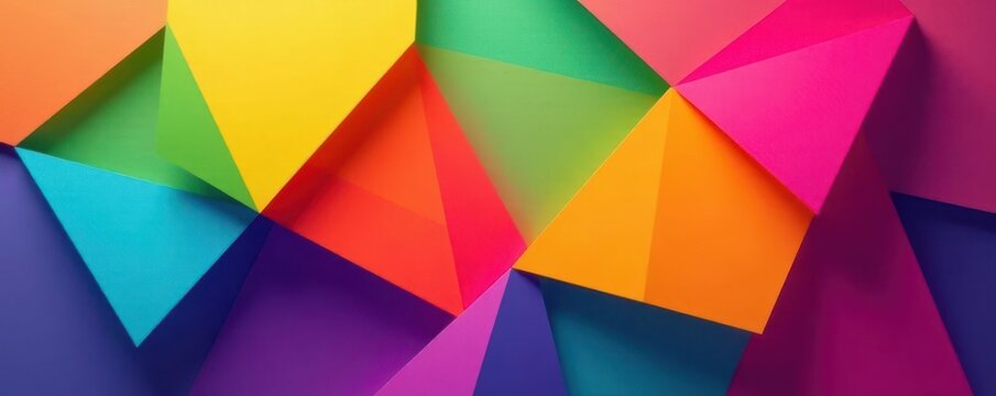 Vibrant colored shapes, overlapping geometric forms, geometric, artwork, saturated