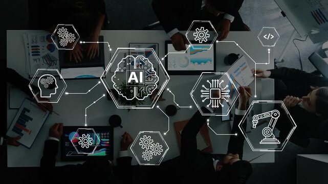 Team Collaboration on Artificial Intelligence Strategies with Digital Graphics and Charts for Data Analysis and Technology Development in a Modern Office Setting. Entropy.
