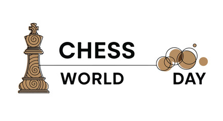 Chess World Day. Chess King. Graphic Design. Celebration. © khafid