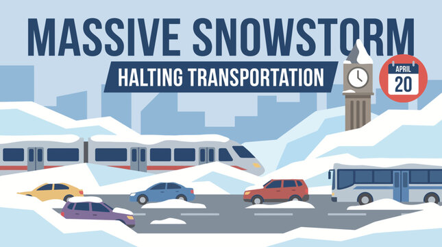 Massive Snowstorm Halting Transportation After Unusual Late Season