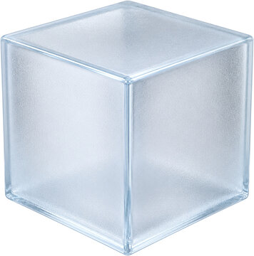 Isolated 3d glass texture geometric block geometric block material
