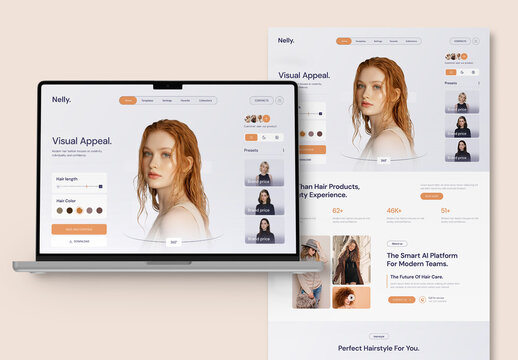 Hair Salon UI UX Landing Page Design